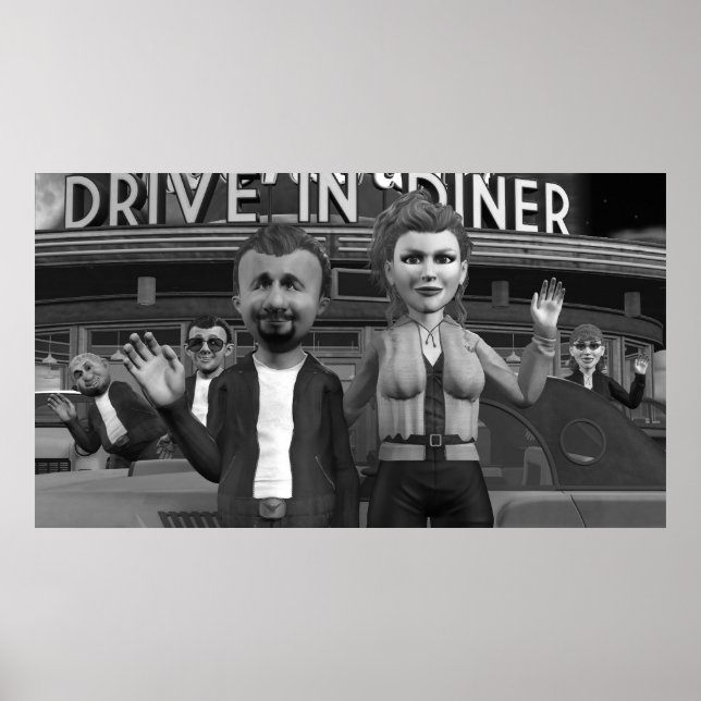 Auf die Kamera springen - großes Poster (Vorne)