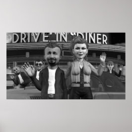 Auf die Kamera springen - kleines Poster