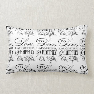 AUF DIE LIEBE LACHTER/GLÜCKLICH JE NACH PILLOW LENDENKISSEN