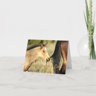 Auf die Mama Wild Mustangs Mother Day Card Dankeskarte