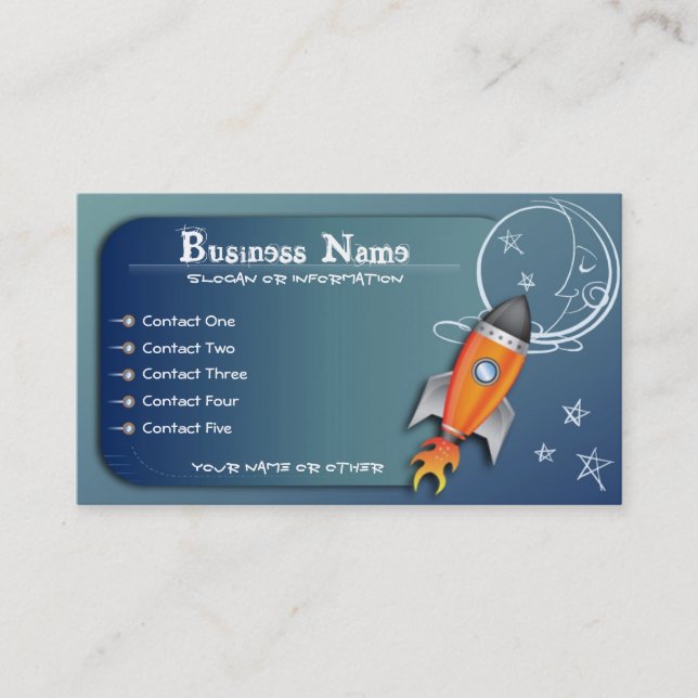 Auf die Moon Business Cards Visitenkarte (Vorderseite)