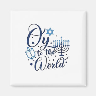 Auf die Welt Hanukkah jüdischer Funny Magnet