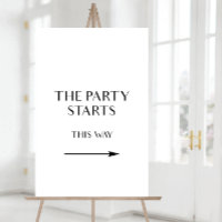 Auf diese Weise zum Party-Zeichen, Pfeil-Richtung-