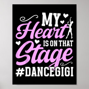 Auf dieser Bühne Tanzgigi eines Tänzers Gigi tanze Poster