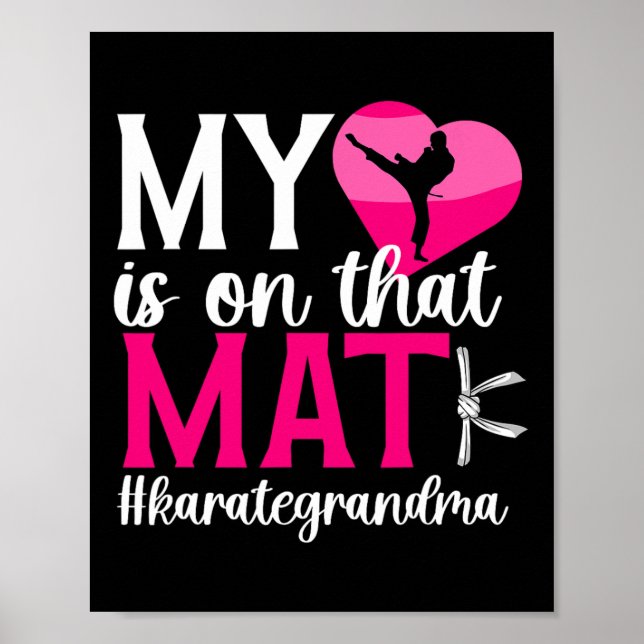 Auf dieser Mat Karate Oma Karate Großmutter Poster (Vorne)