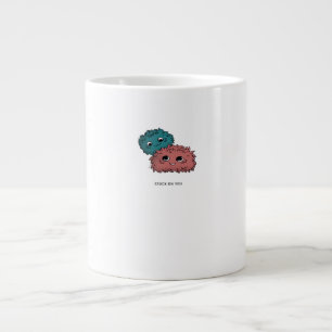 Auf dir bleibt mein Herz Minimalistische herzliche Jumbo-Tasse
