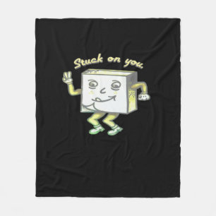 Auf dir kleben Post It Minimal Modern Style  Fleecedecke