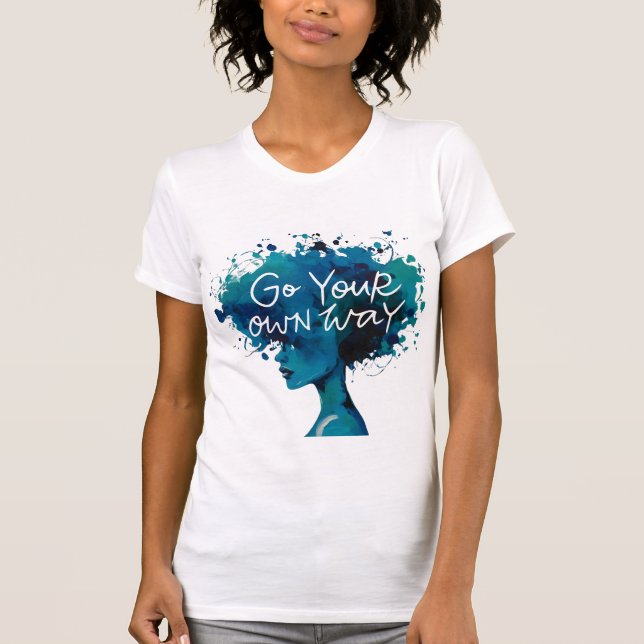 Auf eigene Faust gehen - Abstrakte Kunst in Blau s T-Shirt (Vorderseite)
