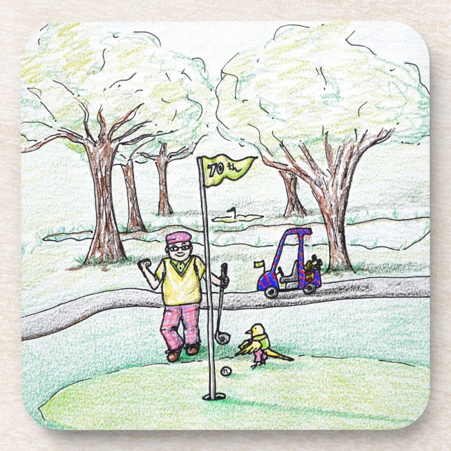 Auf eine Birdie Untersetzer (Vorderseite)