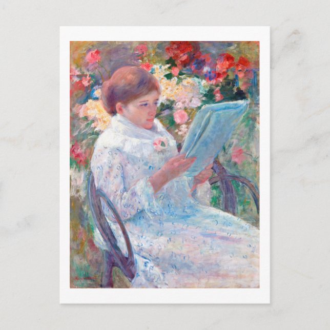 Auf einem Balkon, Mary Cassatt Postkarte (Vorderseite)