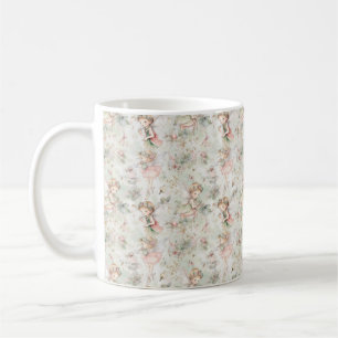 auf einem Blume-Feldschmetterling in einem Kranz Kaffeetasse