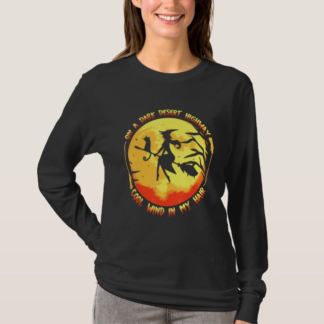 Auf einem dunklen Wüstenweg Cool Wind in meinem Ha T-Shirt (Vorderseite)