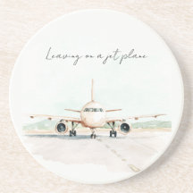 Auf einem Düsenflugzeug Abschied nehmen