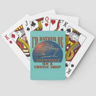 Auf einem Kreuzfahrtschiff, das Karten spielt Spielkarten