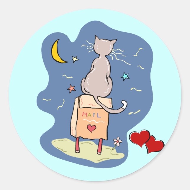 Auf einem Liebe gewartet Runder Aufkleber (Vorderseite)