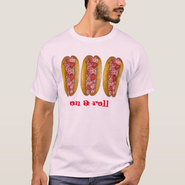 Auf einem Roll Maine Lobster Roll Tee Shirt (Vorderseite)