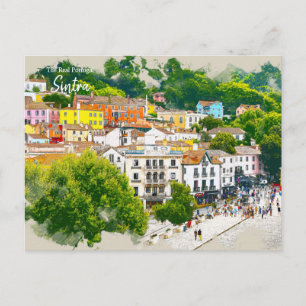 Auf einem Spaziergang in Sintra, Portugal Postkarte