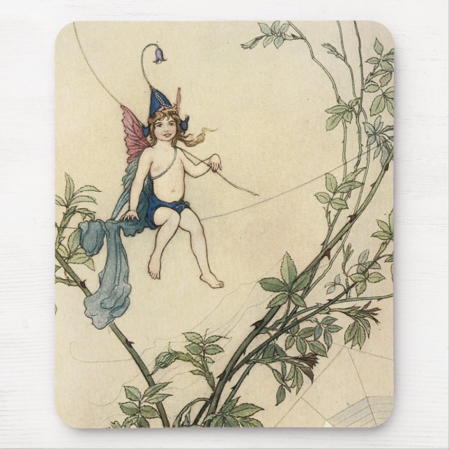 Auf einem Spinnengewirr sitzend Mousepad (Vorne)