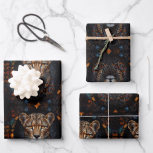 Auf einem Umschlagpapier befindet sich ein Mosaik Geschenkpapier Set