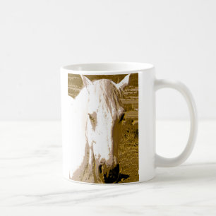 Auf einem weißen Pferd reiten Kaffeetasse