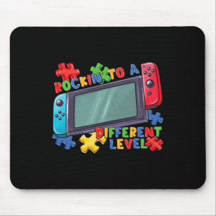 Auf einen anderen Level Gamer 2024 Video Game Auti Mousepad