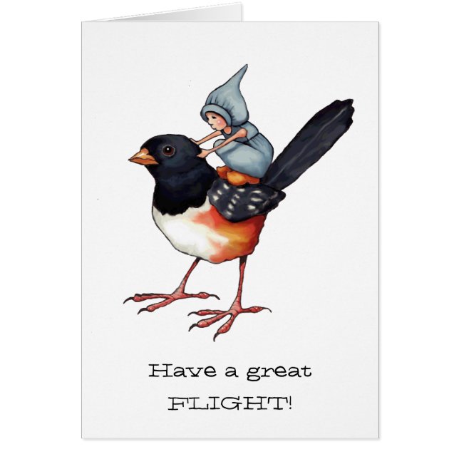 Auf einen Vogel fliegen, wenig Gnome, Kunst, Flug (Vorne)