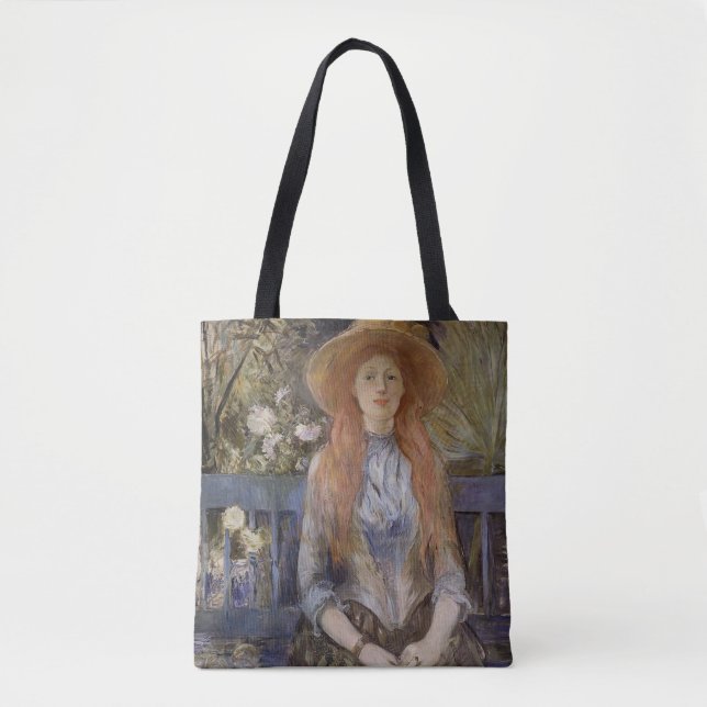 Auf einer Bank von Berthe Morisot Tasche (Vorderseite)