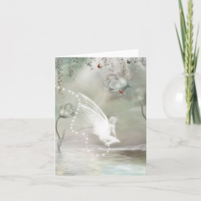 Auf einer grauer Morgen-leeren Karte (Vorderseite)