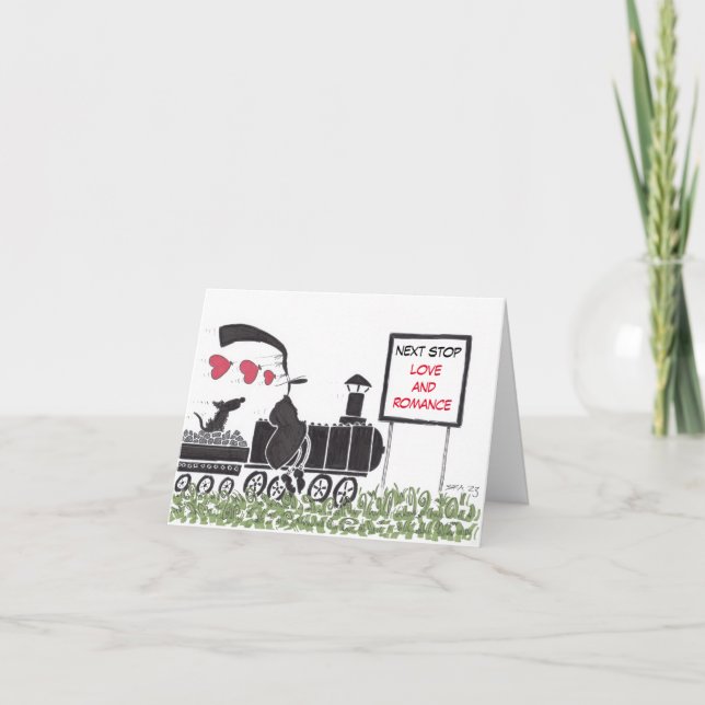 Auf einer Valentinkarte Karte (Vorderseite)