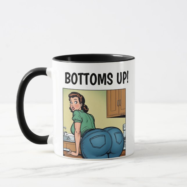 AUF EX! KAFFEETASSE FÜR MÄDCHEN MIT GROSSER HINTER (Links)