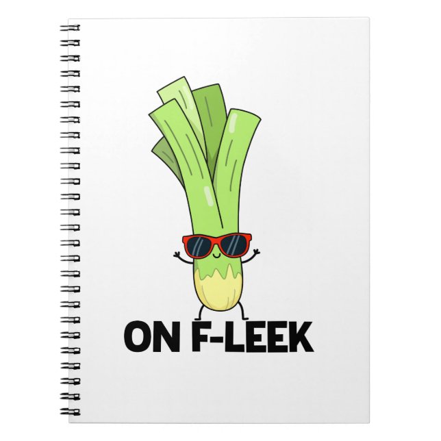 Auf Fleek Funny Veggie Leek Pub Notizblock (Vorderseite)