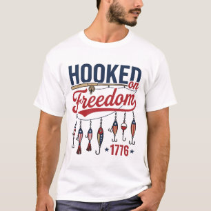 Auf Freiheit versessen - Patriotinches Angler-Shir T-Shirt