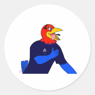 Auf geht's Jayhawk Runder Aufkleber