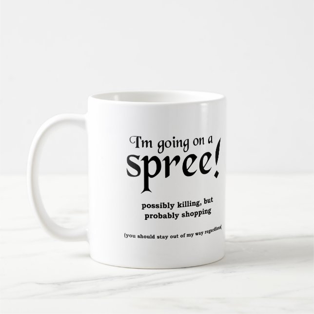 Auf geht's lustiger Becher Kaffeetasse (Links)