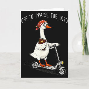 Auf geht's, um den Herrn zu loben Lustiges christl Karte