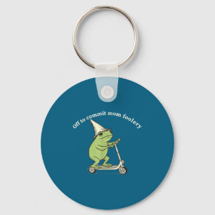 Auf geht's, um Mama zu narren Lustiges Frosch-Meme Schlüsselanhänger