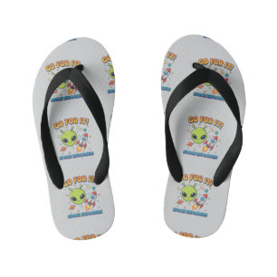"Auf geht's!" Weltraumforscher Kinderbadesandalen