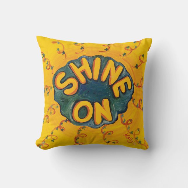 AUF GELBEN DURCHSCHNITTPILLOW SCHLIESSEN KISSEN (Vorderseite)
