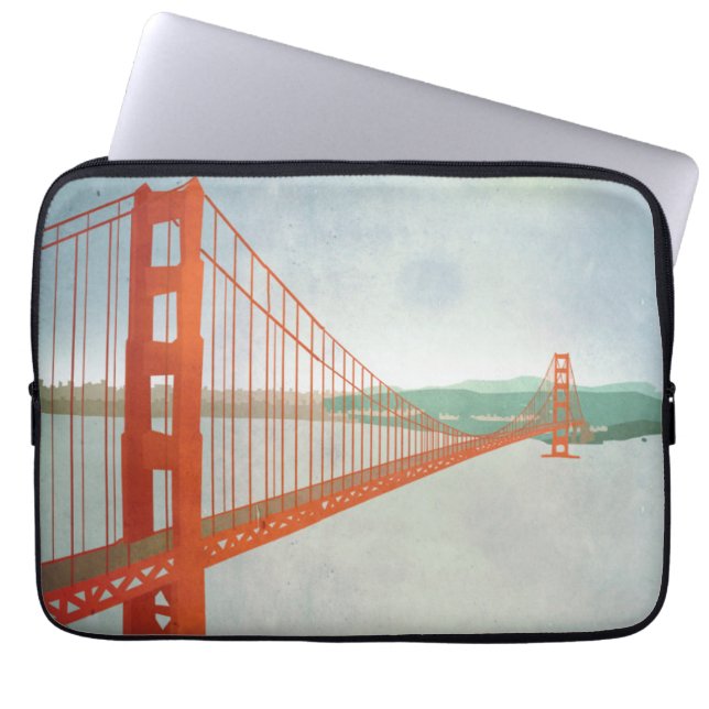 Auf Golden gate bridge Laptopschutzhülle (Vorderseite)