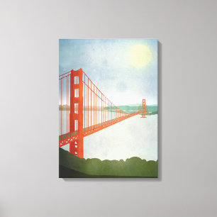 Auf Golden gate bridge Leinwanddruck