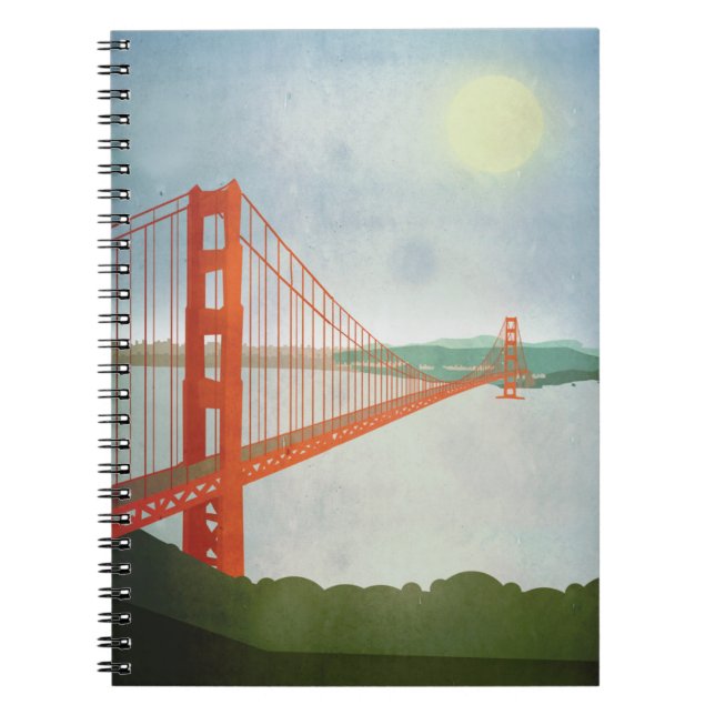 Auf Golden gate bridge Notizblock (Vorderseite)