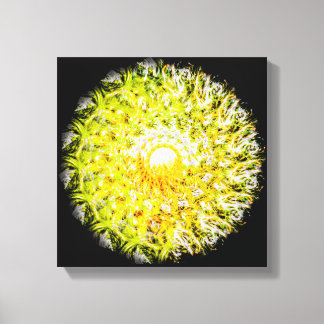 Auf halbem Weg zur Sun Brushstroke Spiral Mandala Leinwanddruck
