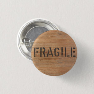 Auf Holz gestanzt Button