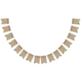 Auf Holz Rose Beige Wimpelkette