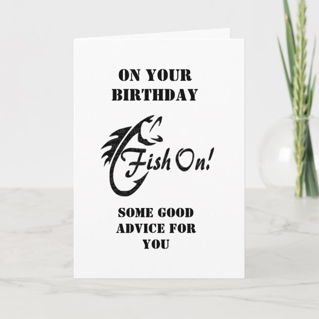 AUF IHREM "GEBURTSTAG" FANTASTISCHER FISCHEREIRAT! KARTE (Vorderseite)