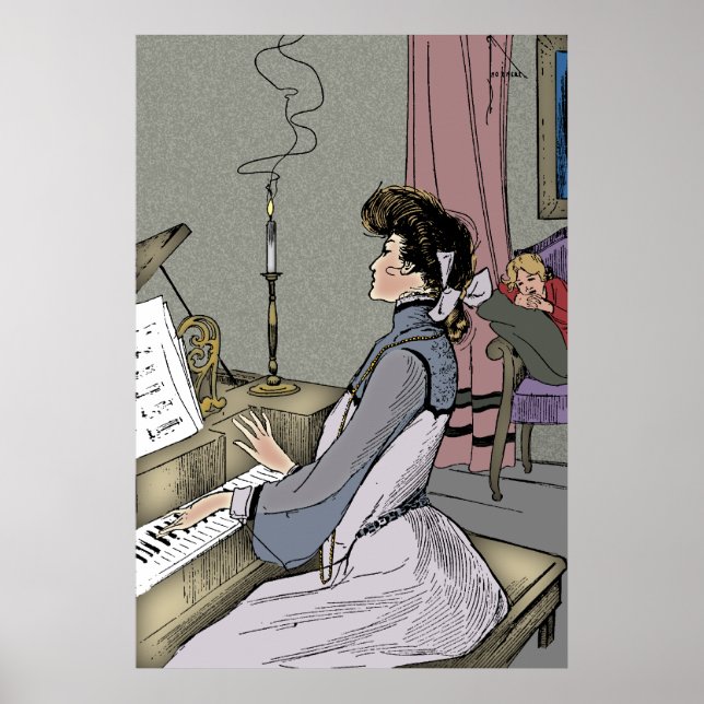 Auf ihrem Klavier Poster (Vorne)