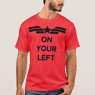 Auf Ihrem Links Schwarz T-Shirt