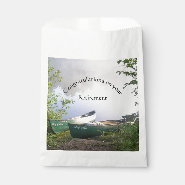 Auf Ihren Ruhestandskanos am Fluss Geschenktütchen (Vorderseite)