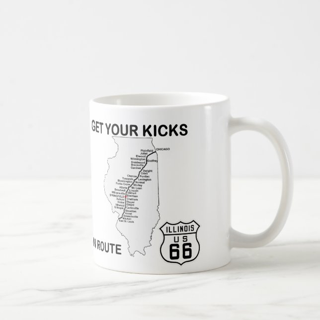 Auf Illinois-Route 66 kommen Sie an die Reihe Kaffeetasse (Rechts)