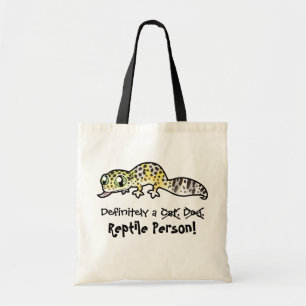 Auf jeden Fall ein Reptilien-Mensch (Leopardgecko) Tragetasche